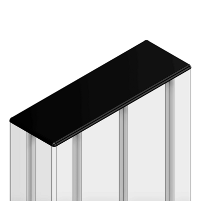 60-140-1 MODULAR SOLUTIONS POLYAMIDE PART END CAP 45MM X 135MM BLACK